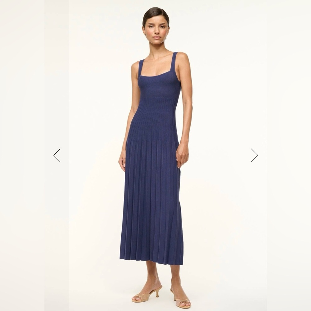 Brand New Never Worn - STAUD - Ellison Dress - Navy - Size S
